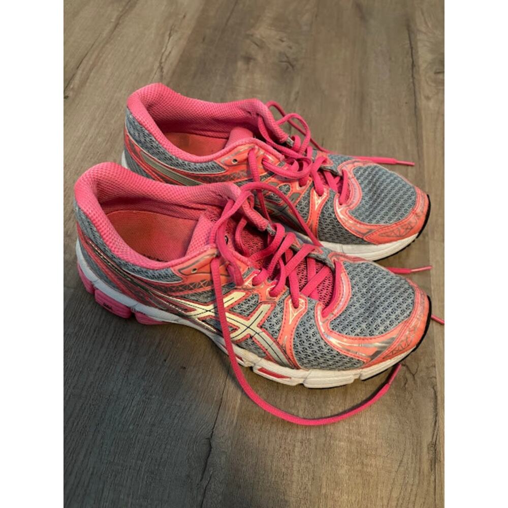 Asics Womens Gel-Exact Pink and Gray Athletic Running Shoes Size 8